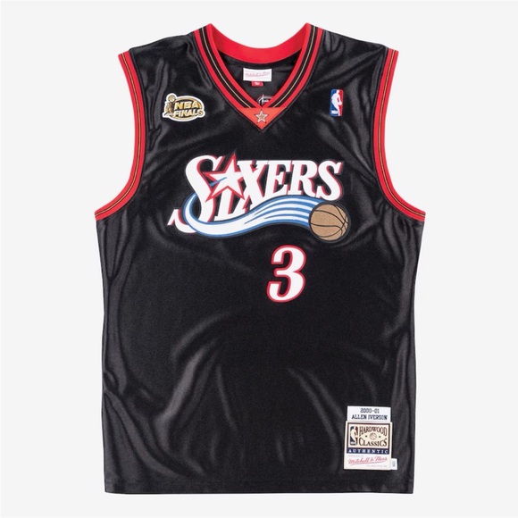 Philadelphia 76ers Allen Iverson Mitchell & Ness Black 2000/01 Authentic Jersey